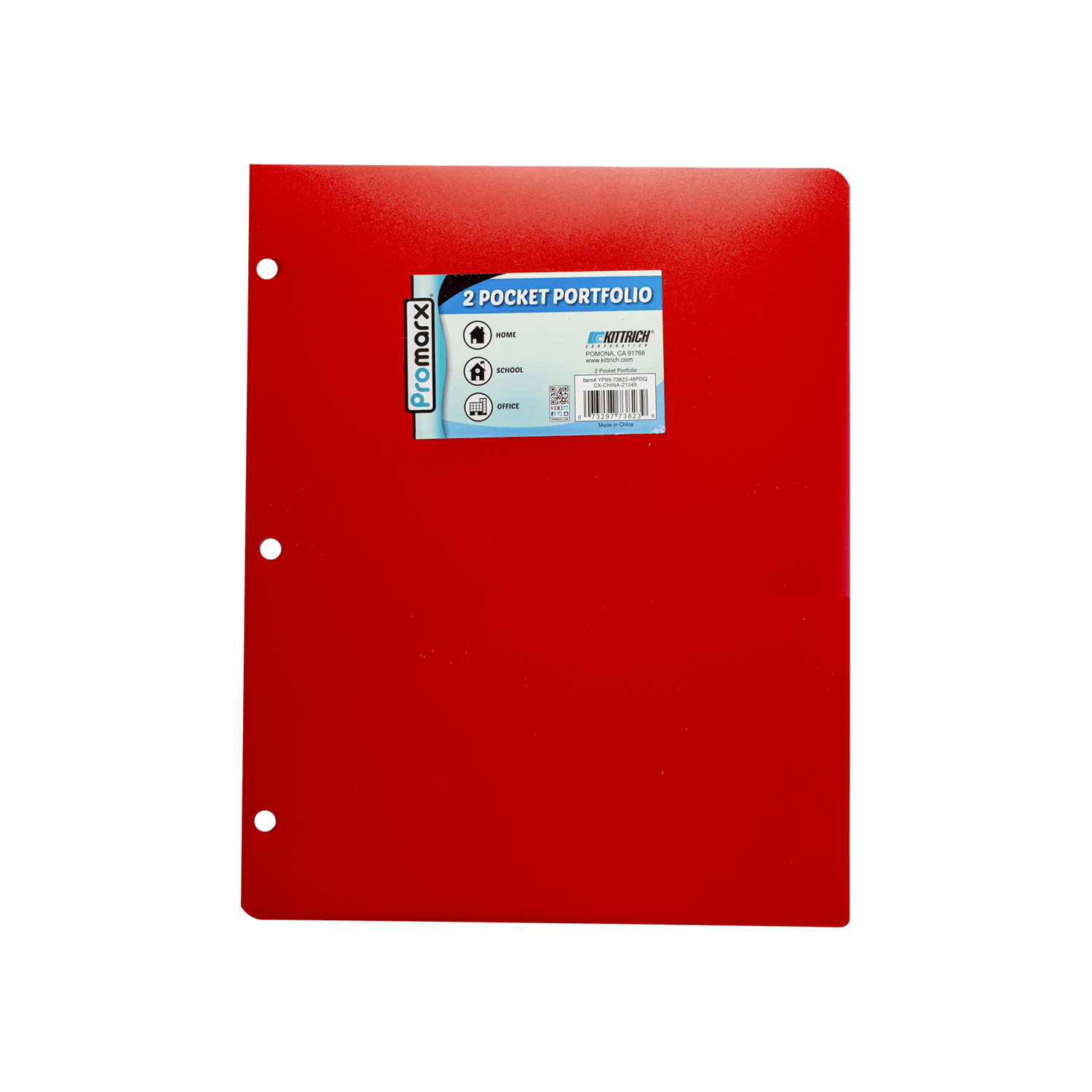 Promax Carpeta 2 Bolsisllos Rojo Poly