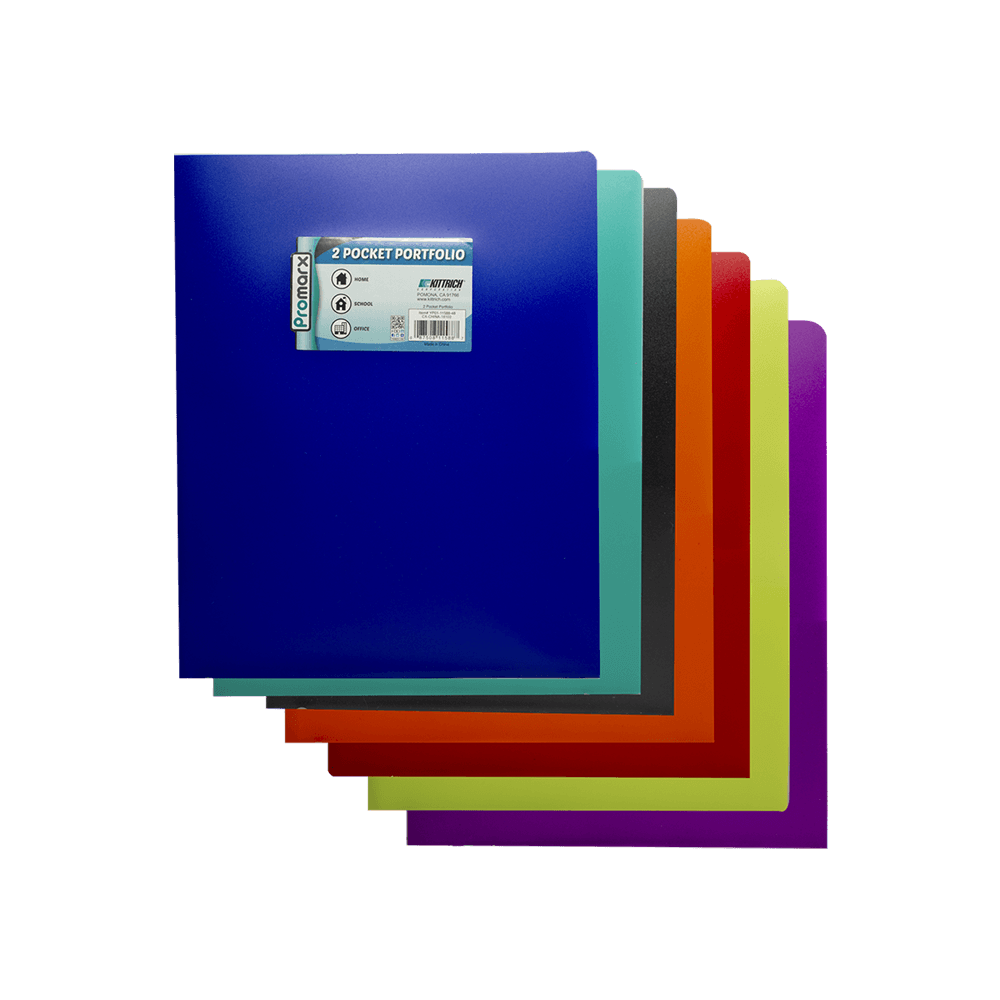 Carpeta 2 Bolsillos Colores Surtido Poly